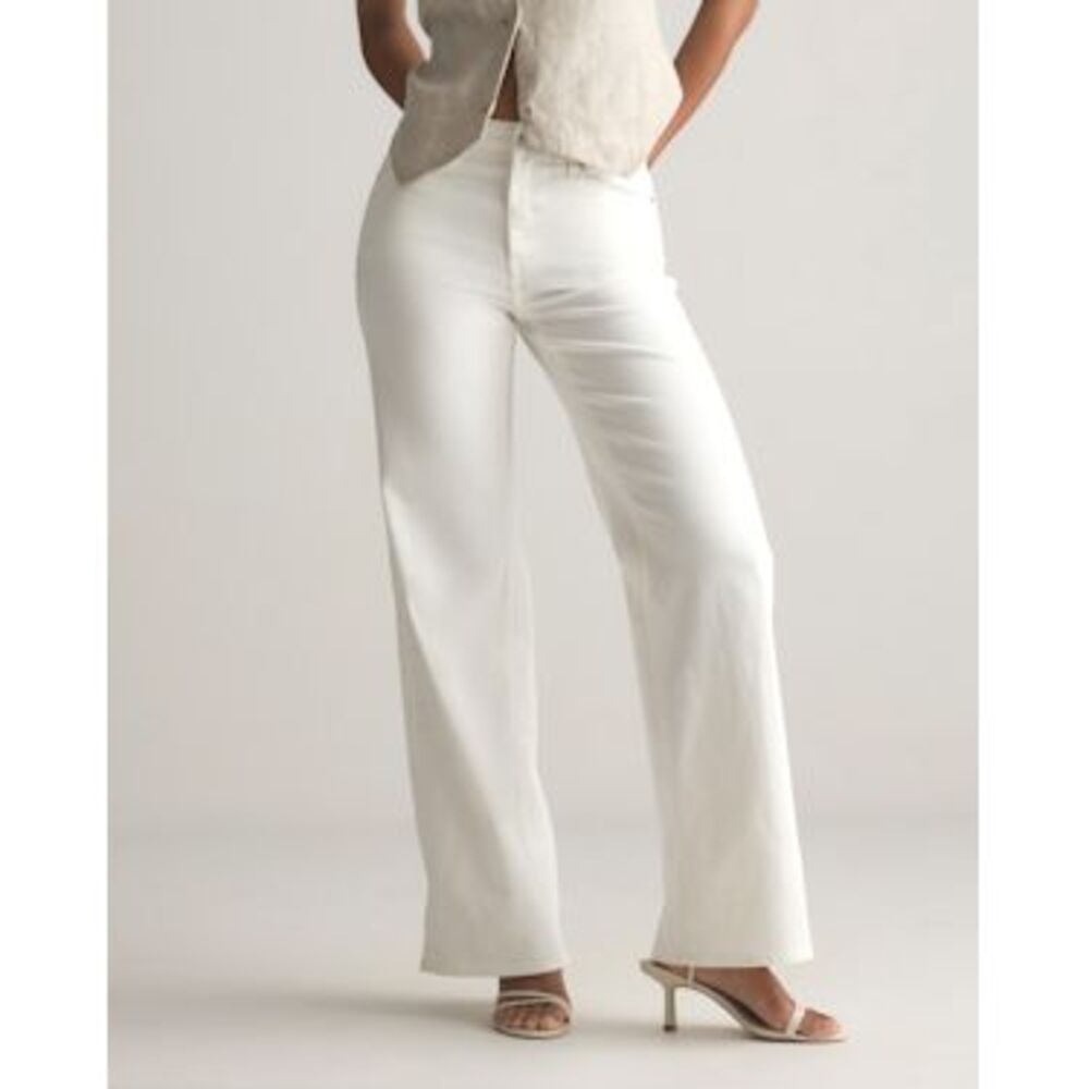 NWT Quince Bella Stretch White Women's Denim